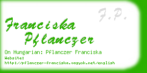 franciska pflanczer business card